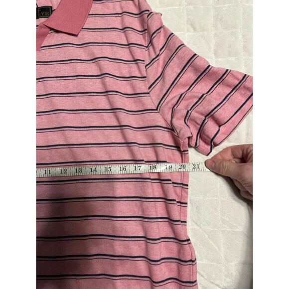 Jos. A. Bank RESERVE Polo Shirt Men's Size Large Pink Striped Golf NWT - Picture 5 of 6